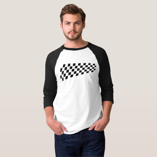 Karo Schwarz-weiß Checkered Flag GT7 F1 Gamer T-Shirt (Vorne ganz)