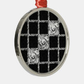 Karo Silbernes Ornament (Rechts)