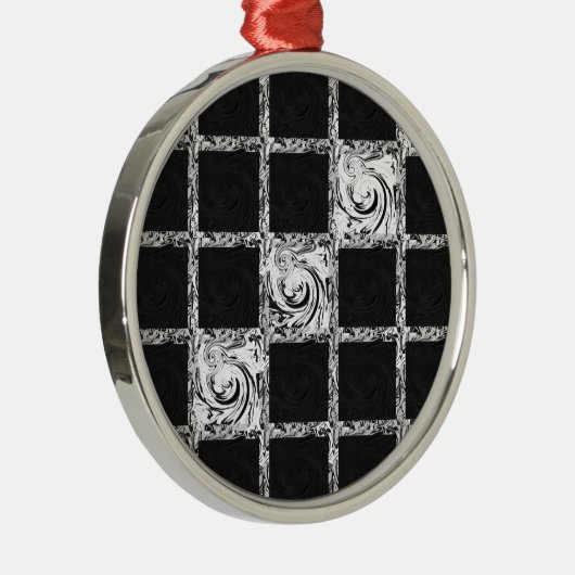 Karo Silbernes Ornament (Rechts)