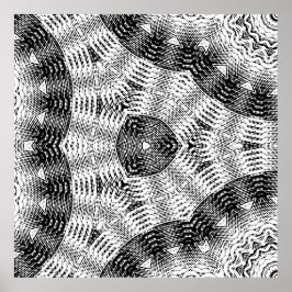 Karo-Sinuswellen-Verzerrung gespiegelt 8x8x3x Poster