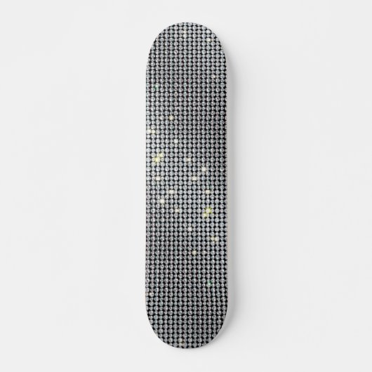 Karo-Skateboard, brillanter Skate, weißer Kristall Skateboard (Vorne)