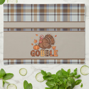 Karo & Spielerei – Thanksgiving-Truthahn Geschirrtuch