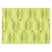 Karo-Stars-Chartreuse der 1950er Jahre Tischdecke (Vorderseite (Horizontal))