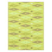 Karo-Stars-Chartreuse der 1950er Jahre Tischdecke (Vorderseite)