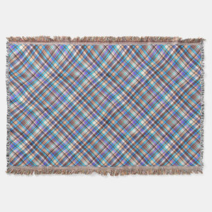 Karo-Stoffdruck Grau Kariertes Muster-57688 Decke