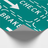 Karo-Straßenschild mit Pfeil Geschenkpapier