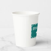 Karo-Straßenschild mit Pfeil Pappbecher (Rechts)