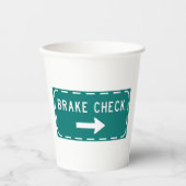 Karo-Straßenschild mit Pfeil Pappbecher (Vorderseite)