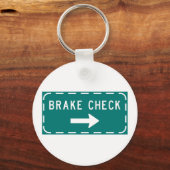 Karo-Straßenschild mit Pfeil Schlüsselanhänger (Vorderseite)