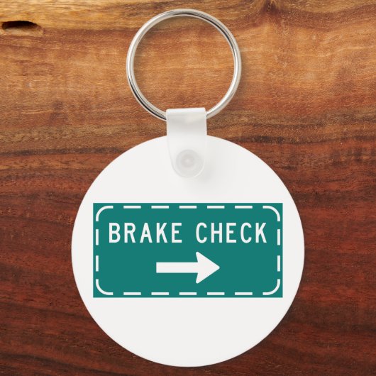 Karo-Straßenschild mit Pfeil Schlüsselanhänger (Vorderseite)