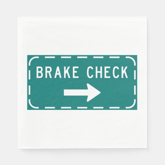 Karo-Straßenschild mit Pfeil Serviette (Vorderseite)