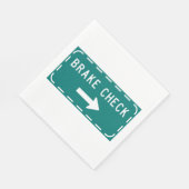 Karo-Straßenschild mit Pfeil Serviette (Ecke)