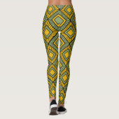 Karo-Streifen - grün Leggings (Rückseite)