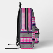 Karo Streifen Kite Mixed Muster Design Bedruckter Rucksack (Links)