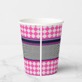 Karo Streifen Kite Mixed Muster Design Pappbecher (Rechts)