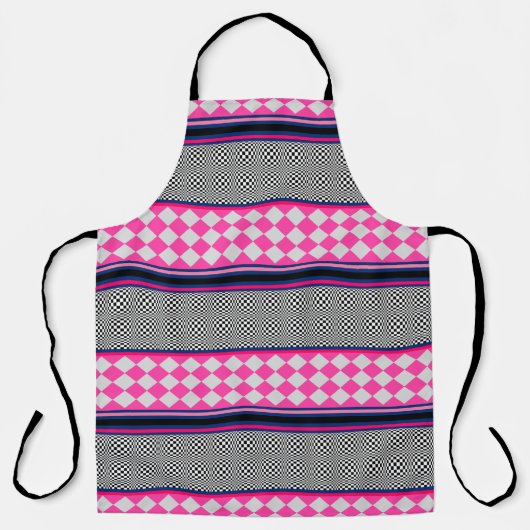 Karo Streifen Kite Mixed Muster Design Schürze (Vorderseite)
