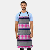 Karo Streifen Kite Mixed Muster Design Schürze (Getragen)