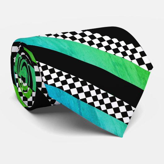 KARO-STRIPE KRAWATTE (Gerollt)