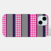 Karo Stripes Harlequin Mixed Pattern Design Case-Mate iPhone Hülle (Rückseite (Horizontal))