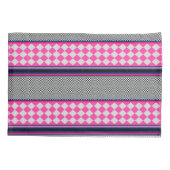 Karo Stripes Harlequin Mixed Pattern Design Kissenbezug (Rückseite)