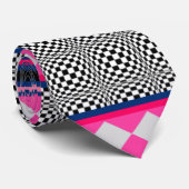 Karo Stripes Harlequin Mixed Pattern Design Krawatte (Gerollt)