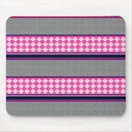 Karo Stripes Harlequin Mixed Pattern Design Mousepad