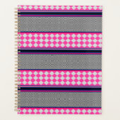 Karo Stripes Harlequin Mixed Pattern Design Planer (Vorderseite)