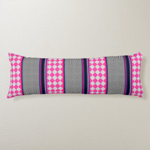 Karo Stripes Harlequin Mixed Pattern Design Seitenschläferkissen