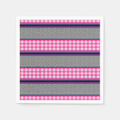 Karo Stripes Harlequin Mixed Pattern Design Serviette (Vorderseite)