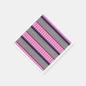 Karo Stripes Harlequin Mixed Pattern Design Serviette (Ecke)