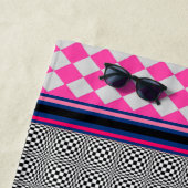 Karo Stripes Harlequin Mixed Pattern Design Strandtuch (Beispiel)