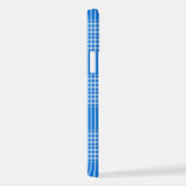 Karo-Tartan-kariert-blaue Tapete iPhone Hülle (Rechte Seite)