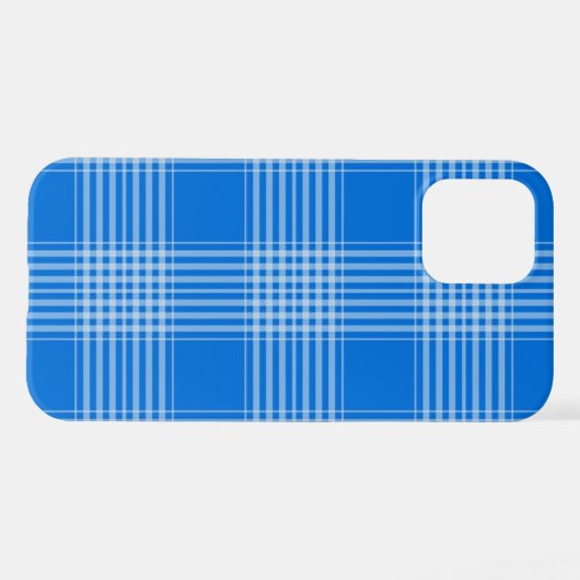 Karo-Tartan-kariert-blaue Tapete iPhone Hülle (Rückseite (Horizontal))