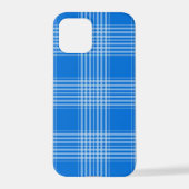 Karo-Tartan-kariert-blaue Tapete iPhone Hülle (Rückseite)