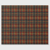 Karo-Tartan Klassisch Warm Dunkel Rustikal Elegant Geschenkpapier (Flach)