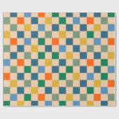 Karo Überprüftes mehrfarbiges Muster überprüft Geschenkpapier (Flach)