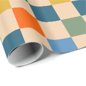 Karo Überprüftes mehrfarbiges Muster überprüft Geschenkpapier (Rolleneckpunkt)