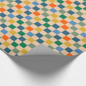 Karo Überprüftes mehrfarbiges Muster überprüft Geschenkpapier (Ecke)