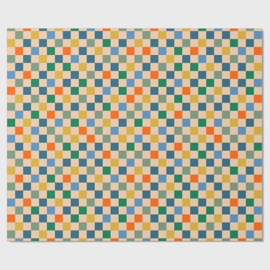 Karo Überprüftes mehrfarbiges Muster überprüft Geschenkpapier (Flach)