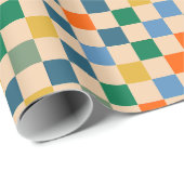 Karo Überprüftes mehrfarbiges Muster überprüft Geschenkpapier (Rolleneckpunkt)
