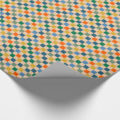 Karo Überprüftes mehrfarbiges Muster überprüft Geschenkpapier (Ecke)
