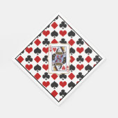 Karo- und Herzdame-Party Serviette (Ecke)