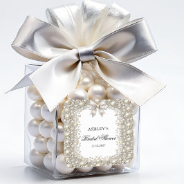 Karo- und Perlhühner-Brautparty Quadratischer Aufkleber