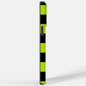 Karo und Wirbel - Kalkgrün und Schwarz Case-Mate iPhone Hülle (Rückseite / Rechts)