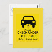 Karo Under Car Sign, Australien Postkarte (Vorne/Hinten)