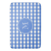 Karo von French Blue und White Gingham Badematte (Vorderseite Vertikal)