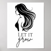 Karo-Wachstumstabelle für Haarlänge _1 Poster (Vorne)