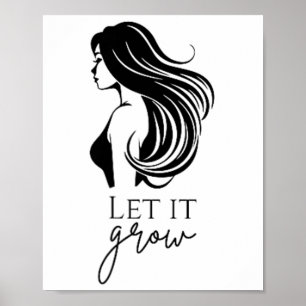 Karo-Wachstumstabelle für Haarlänge _1 Poster