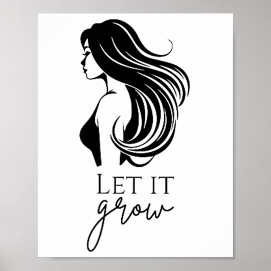 Karo-Wachstumstabelle für Haarlänge _1 Poster (Vorne)