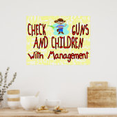 Karo Waffen und Kinder Poster (Küche)